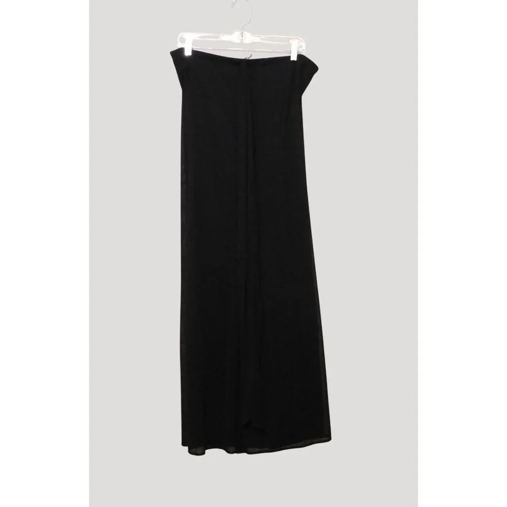 Blu Sage Dressy Pants Womens XL Black Wide Leg Sheer Overlay - Picture 6 of 9